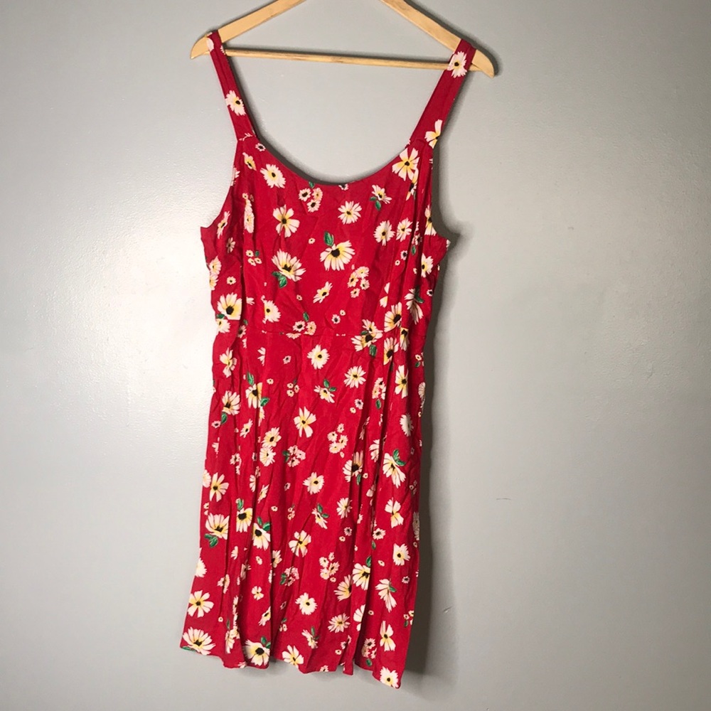 SO Red Floral Dress